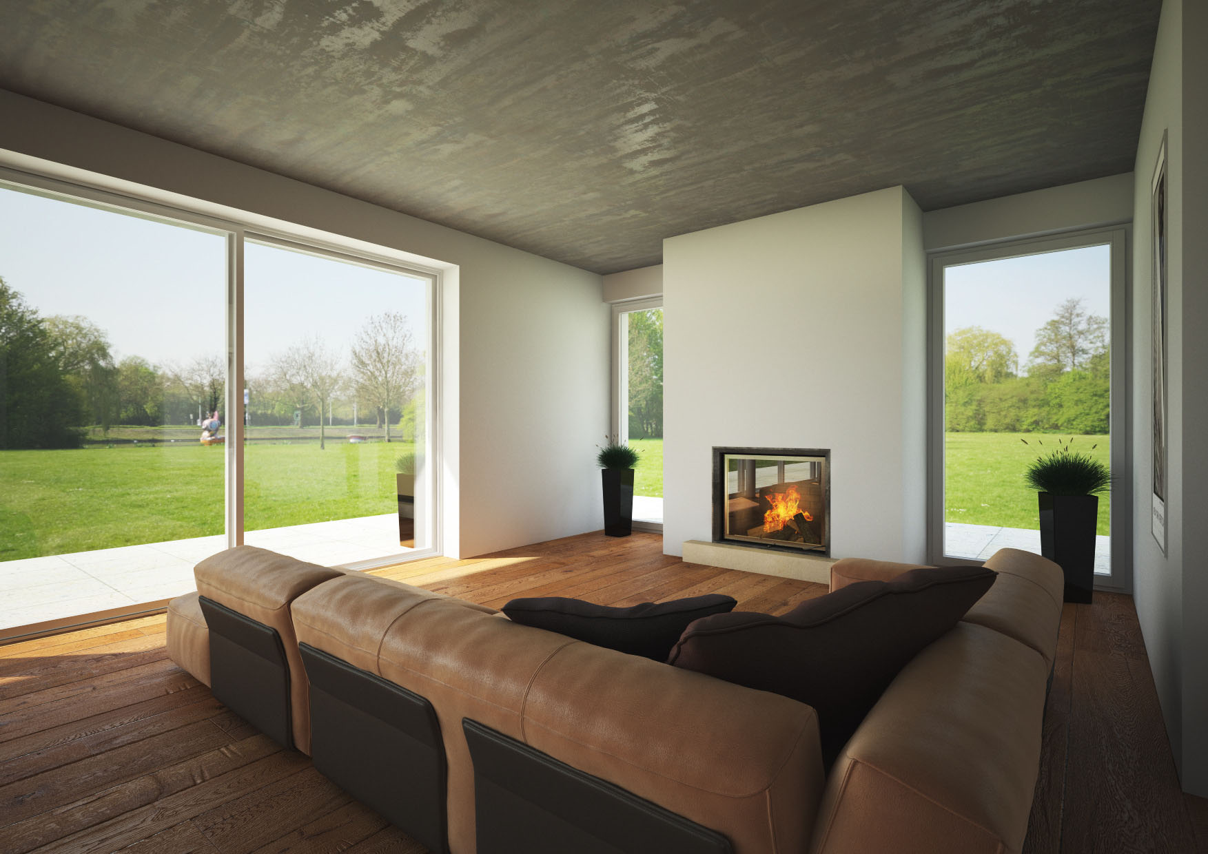 Moderne luxus kamine – midir